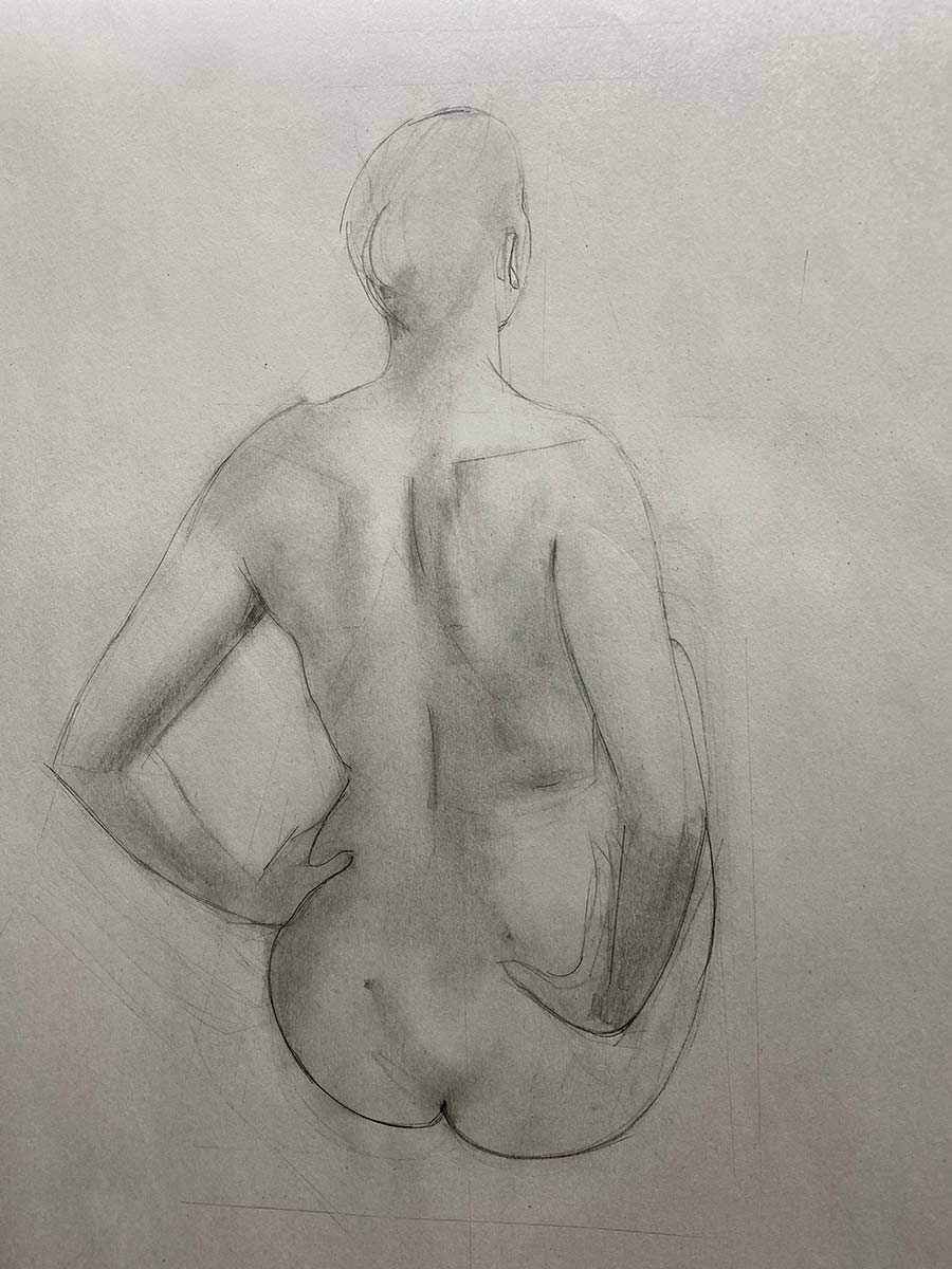 Greta, arms akimbo, 20 minutes by Steve Bradbury